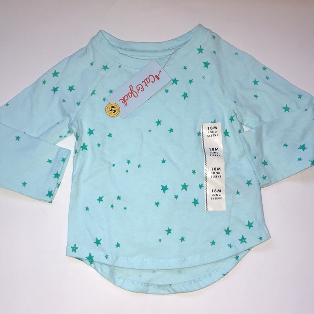 Cat & Jack Long Sleeve Tee Shirt NWT Girls Size 18 Months